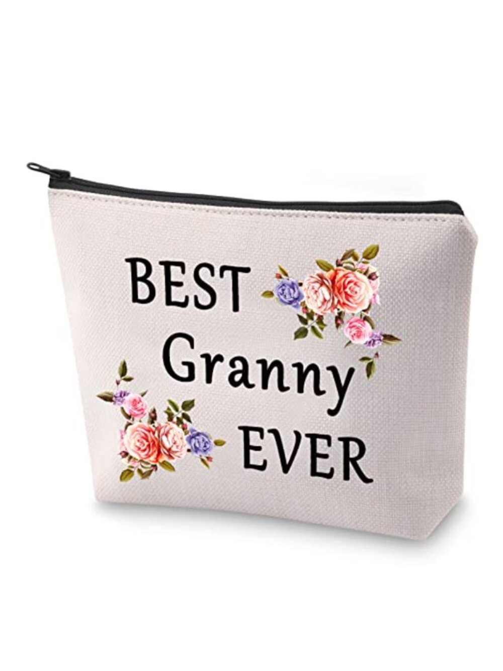 Canvas Cosmetic Bag Best Granny Ever Vintage Travel Makeup Pouch Gift